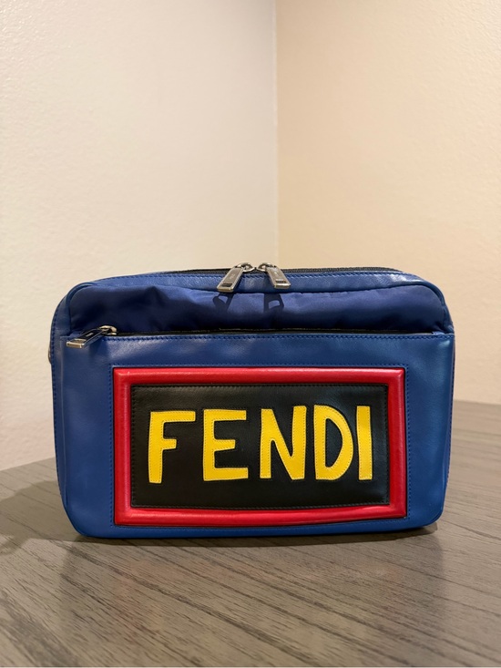 Fendi Other - Fendi Blue Leather / Nylon Crossbody Bag